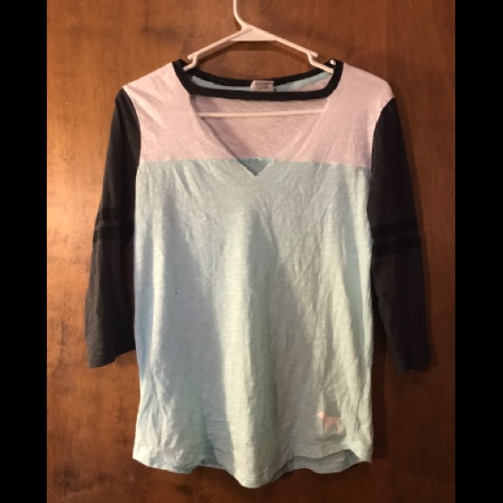 Pink V Cut Neck Shirt